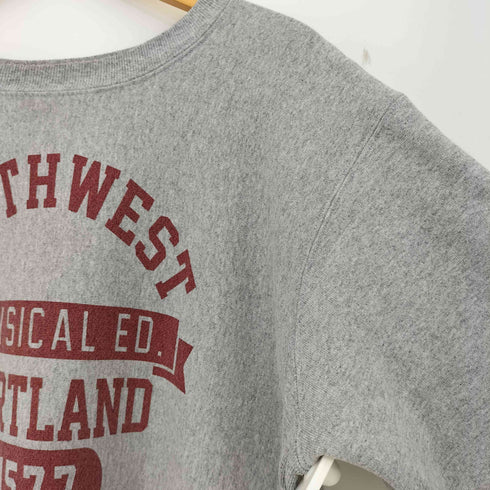 チャンピオン Champion USA製 復刻 赤 単色タグ 染み込みプリント REVERSE WEAVE リバースウィーブ スウェット メンズ import:XL
